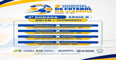 Segunda rodada - 3º Campeonato Municipal de Futebol de Campo - 2024