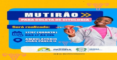 Mutirão para coleta de citologia