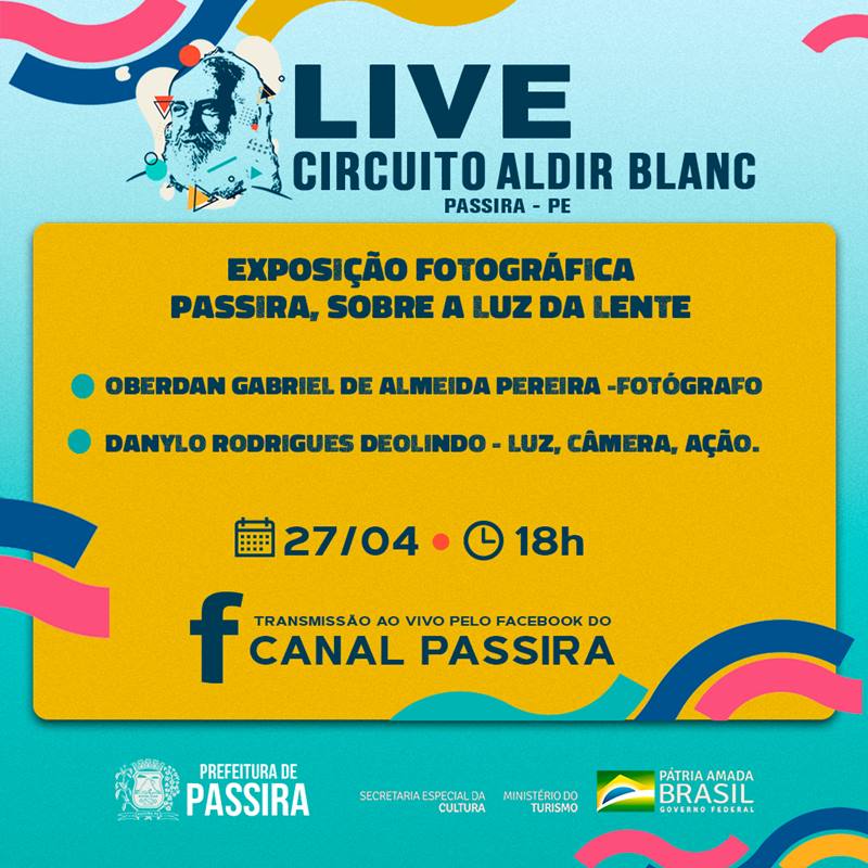 Live circuito Aldir Blanc Exposição de fotos