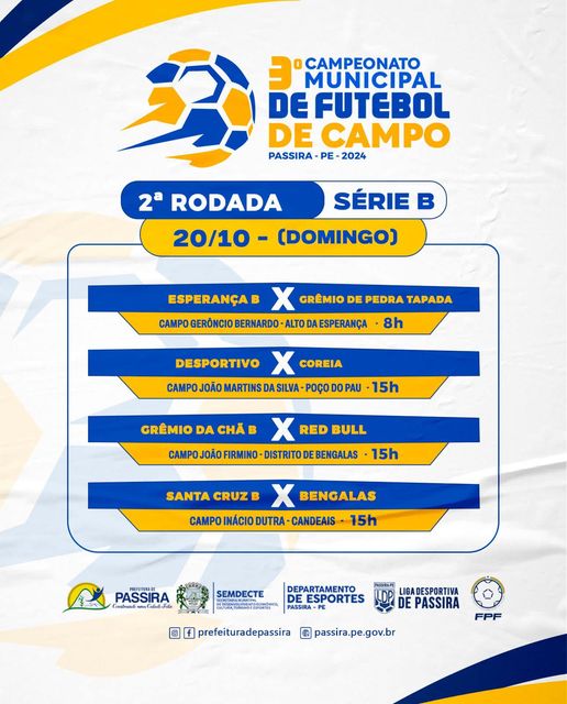 3 campeonato municipal futebol campo 2 rodada